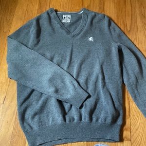 Grey Express V Neck Sweater